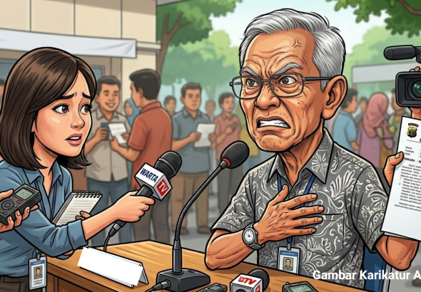 Gambar karikatur AI Ilustrasi
