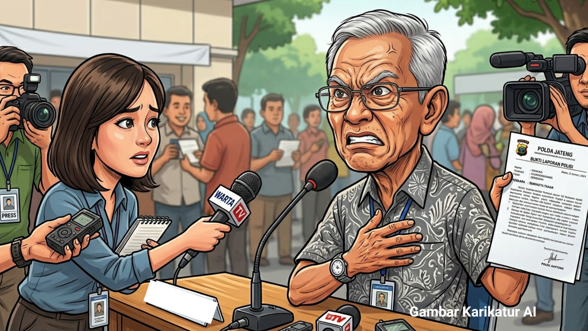 Gambar karikatur AI Ilustrasi